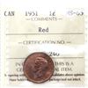 Image 1 : 1-cent 1951 ICCS MS65 Red. Bright, Cherry-Red Hue Throughout