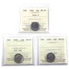 Image 1 : 1-cent 1980 Wide 0, 1999, & 2000 ICCS MS65. 3pcs.