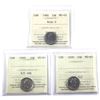 Image 1 : 1-cent 1980 Wide 0, 1999, & 2000 ICCS MS65. 3pcs.