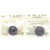 Image 1 : 5-cent 1980 & 1981 ICCS MS65. 2pcs.