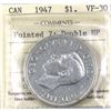 Image 1 : Silver $1 1947 Pointed 7, 2x HP ICCS Certified VF-30