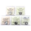 Image 2 : 1939-1947 Canada 10-cent ICCS - 1939 MS60 Cameo, 1941 MS62, 1944 MS62, 1946 MS64 & 1947 ML MS64. 5pc
