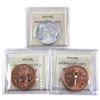 Image 2 : 2005 $10 Veteran Silver PF67 UHC, 2005 VE Day Medallion MS67 & D-Day Medallion MS66, All ICCS. 3pcs