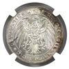 Image 3 : Germany States-Prussia Silver 1911A 3 Mark Breslau University NGC MS63