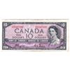 Image 1 : BC-32a-E25a-I 1954 Bank of Canada $10 Coyne-towers, Cut off size note VF (damaged)