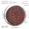 Image 1 : PC-6D 1857 Bank of Upper Canada One Penny Bank Token