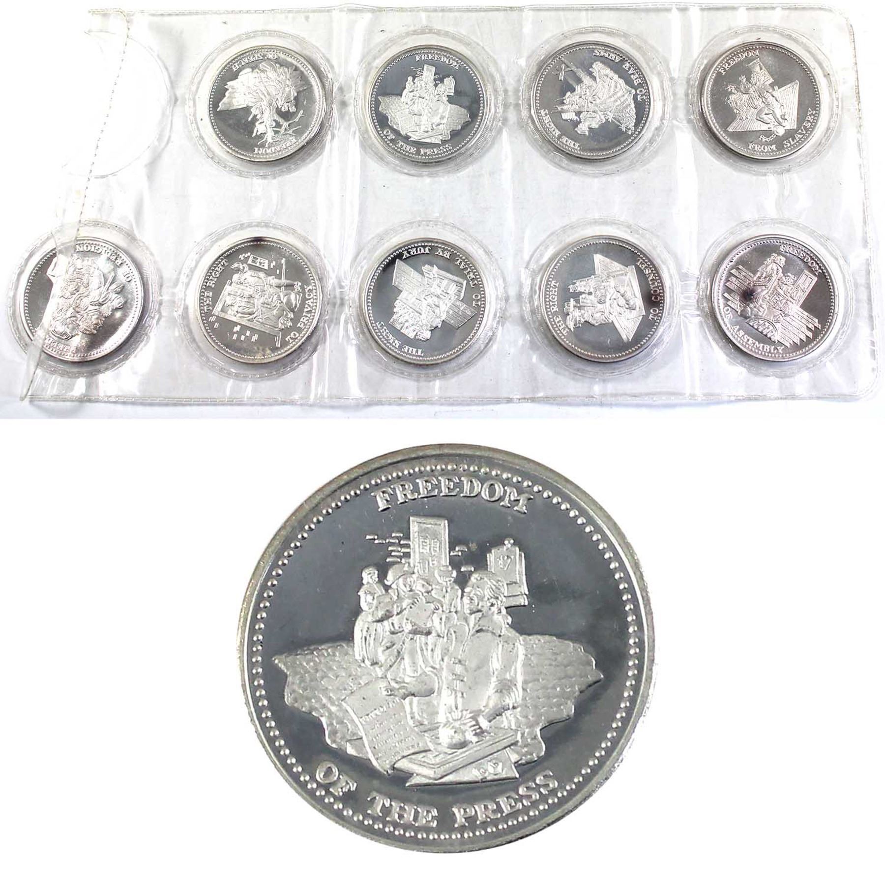 Rare! Original Strip of 9x 1985 Johnson Matthey 1oz .999 Fine Silver ...
