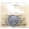 Image 1 : Newfoundland 20-cent 1873 ICCS VF30. Nice mid-grade blast white coin!