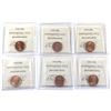 Image 2 : 1-cent 1993, 1994, 1995, 1997, 1999 & 1999P ICCS MS66 Red. 6pcs