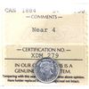 Image 1 : 5-cent 1884 Near 4 ICCS VF30