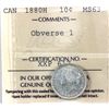 Image 1 : 10-cent 1880H Obverse 1 ICCS MS63. Lustrous bright coin.