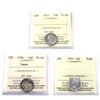 Image 1 : 10-cent 1955, 1956 Cameo & 1957 ICCS PL66. 3pcs