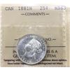 Image 1 : 25-cent 1881H ICCS MS63. Beautiful Highly Lustrous Blast White Coin. Rare in high mint state