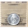 Image 1 : 25-cent 1900 ICCS MS64. Nice lustrous blast white coin.