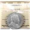 Image 1 : 50-cent 1908 ICCS VF30 (Lightly Cleaned)