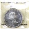 Image 1 : Silver $1 1964 ICCS SP66, Cameo. Natural Coin with Pale Hues of Mauve & Periwinkle
