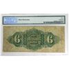Image 2 : 490-20-02 1871 $6 Molson's Bank PMG Choice Fine 15 (Net) Serial # 04716 ppB (Minor Restoration). Thi