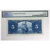 Image 2 : BC-23b 1937 $5 PMG AU58 EPQ Gordon-Towers S/N: H/C2197177. Consecutive with previous lot.