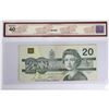Image 2 : ERROR BC-58b-E8-ii 1991 $20 BCS EF40 Bonin-Thiessen Out of Register Printing S/N: EVM2337671 (Minor 
