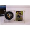 Image 2 : Ultra-Pro Acrylic Puck and Card Holder w/ Sidney Crosby Card and Pittsburgh Puck (NIB)