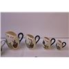 Image 2 : Pitcher Measuring Cups, Cream & Sugar Set, Wood Carving + (2) Spreaders