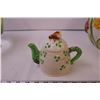 Image 6 : Flower Painted Trifle Bowl + Decorative Bowl and a Teapot