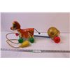 Image 1 : (2) Vintage Fisher-Price Toys (Pull Cow and corn Popper)