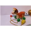 Image 2 : (2) Vintage Fisher-Price Toys (Pull Cow and corn Popper)