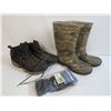Image 3 : Rubber Boots (size 9) - Runners (size 8) - Leather Kodiak Gloves - Comfort Sok