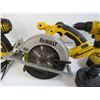 Image 2 : Dewalt 18v Cordless Saw - (2) Drills - Batteries w/Charger (untested)