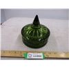 Green candy dish - 6" tall