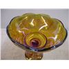 Image 3 : 6" tall Carnival glass dish