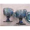 Image 5 : (3) Blue glass items