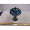 Blueglass dish 10" tall