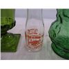 Image 2 : (3) Green vases - John stone milk bottle (moose jaw) with top - 6" tall