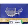 Horse + cart clear 4" long