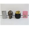Image 3 : (2) Belt Buckles - (4) Lighters