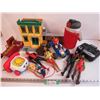 Fisher-Price Phone - Dolls - Mario Car - Toy House - Misc Items