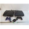 (2) PS3 (2) Controllers (unknown working condition - both power on)