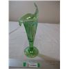 Image 1 : Green opalescent vase - 12" tall