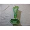 Image 4 : Green opalescent vase - 12" tall