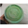 Image 4 : Green opalescent glass  6.5" round