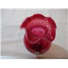 Image 2 : Fenton cranberry glass vase - 5" tall