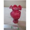 Image 1 : Fenton cranberry glass vase - 9" tall