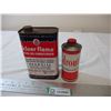 Image 1 : (2) Fuel Tins - Kleer Flame oil conditioner + Drout gas treatment