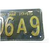 Image 3 : 1945 Ontario license plate