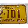 Image 3 : 1967 Saskatchewan license plate (trailer)