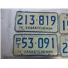 Image 2 : (4) Saskatchewan license plates - (2) 1972, (2) 1976