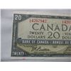 Image 2 : 1954 $20 bill - Canada
