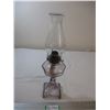 Image 1 : Turning purple oil lamp - 19" tall